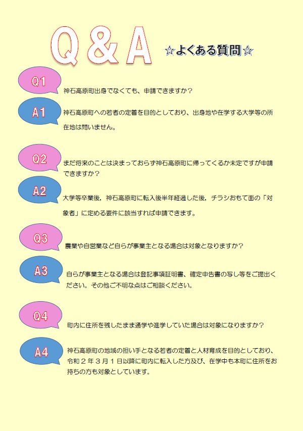 奨学金返還支援　Q&A