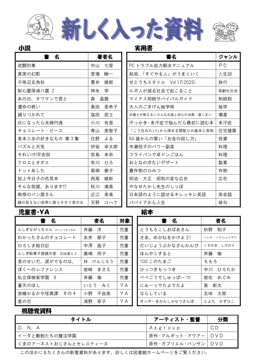 図書館だよりＮｏ．１６７　裏