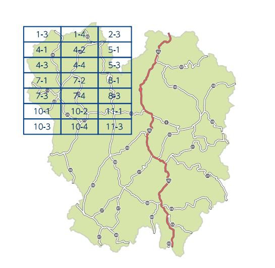 神石小学校区分割図