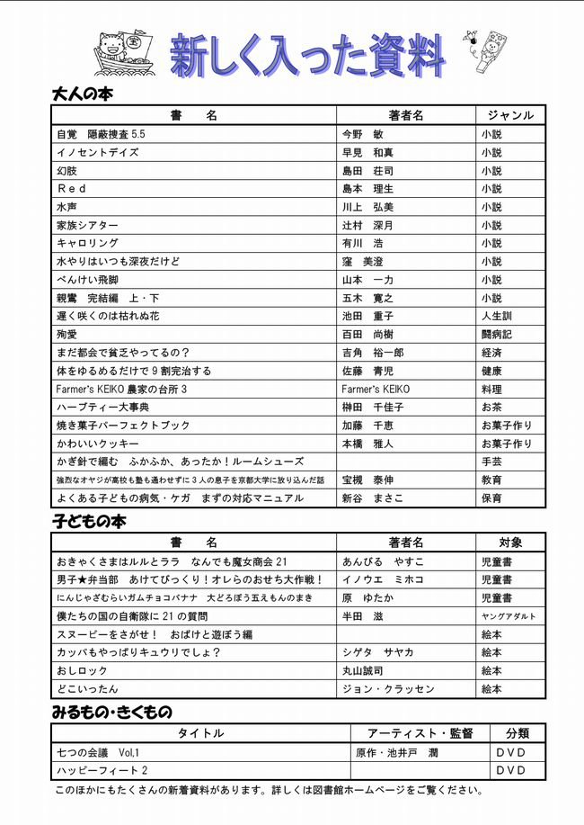 図書館だよりＮｏ．３９　裏